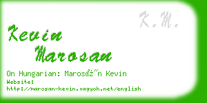 kevin marosan business card